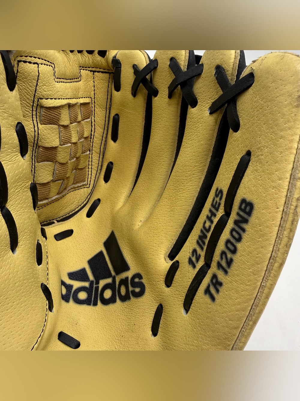 Adidas TR1200NB 12” Baseball Softball Glove Right Hand Throw Black Tan - Picture 6 of 7